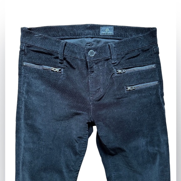 AG Adriano Goldschmied The Moto Stevie Ankle Cord Black Jean Size 26L - Picture 4 of 7